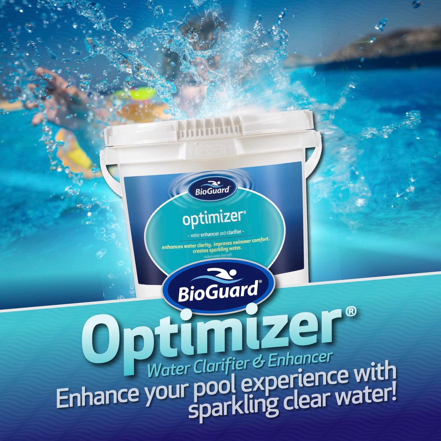 BioGuard Optimizer, 20 lb, Pool Water Enhancer and Clarifier, Creates Soft and Sparkling Water, Improves Overall Water Quality