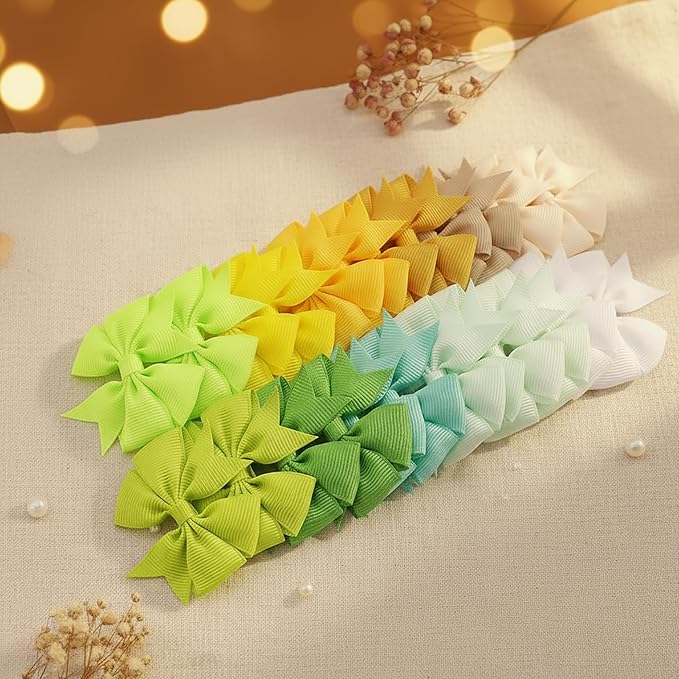 60Pcs Baby Hair Bows Clips: 2 inch Fully Lined Clips for Infant Toddler Girls (30 pairs)