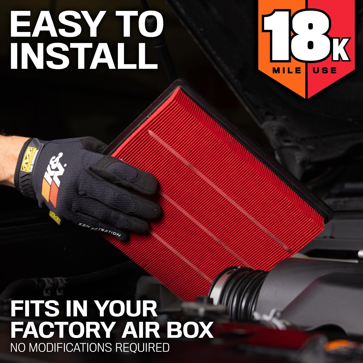 K&N Engine Air Filter: Long Life 18,000 Mile Replacement Air Filter: Compatible 2010-2021 Toyota/Lexus/Mitsubishi (Highlander, RAV4, Sienna, Avalon, Camry, ES 350, NX300, Rx350, L200, Triton) KNA-2443