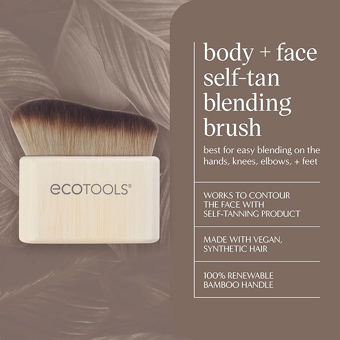 EcoTools Good Tan Body & Face Self-Tan Blending Brush - Kabuki Brush for Sunless Tanner, Eco-Friendly & Vegan, 1 Count
