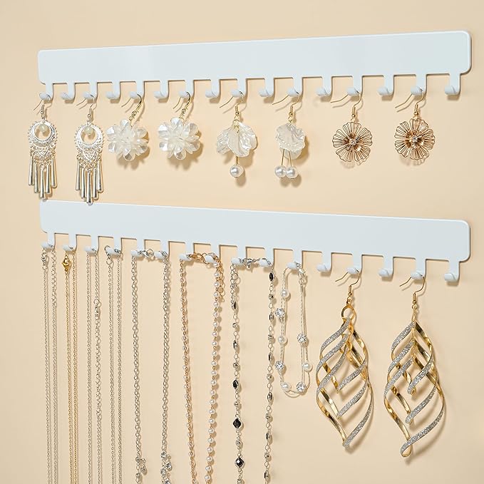 adhesive necklace hook necklace hanging storage white upgrage Extended