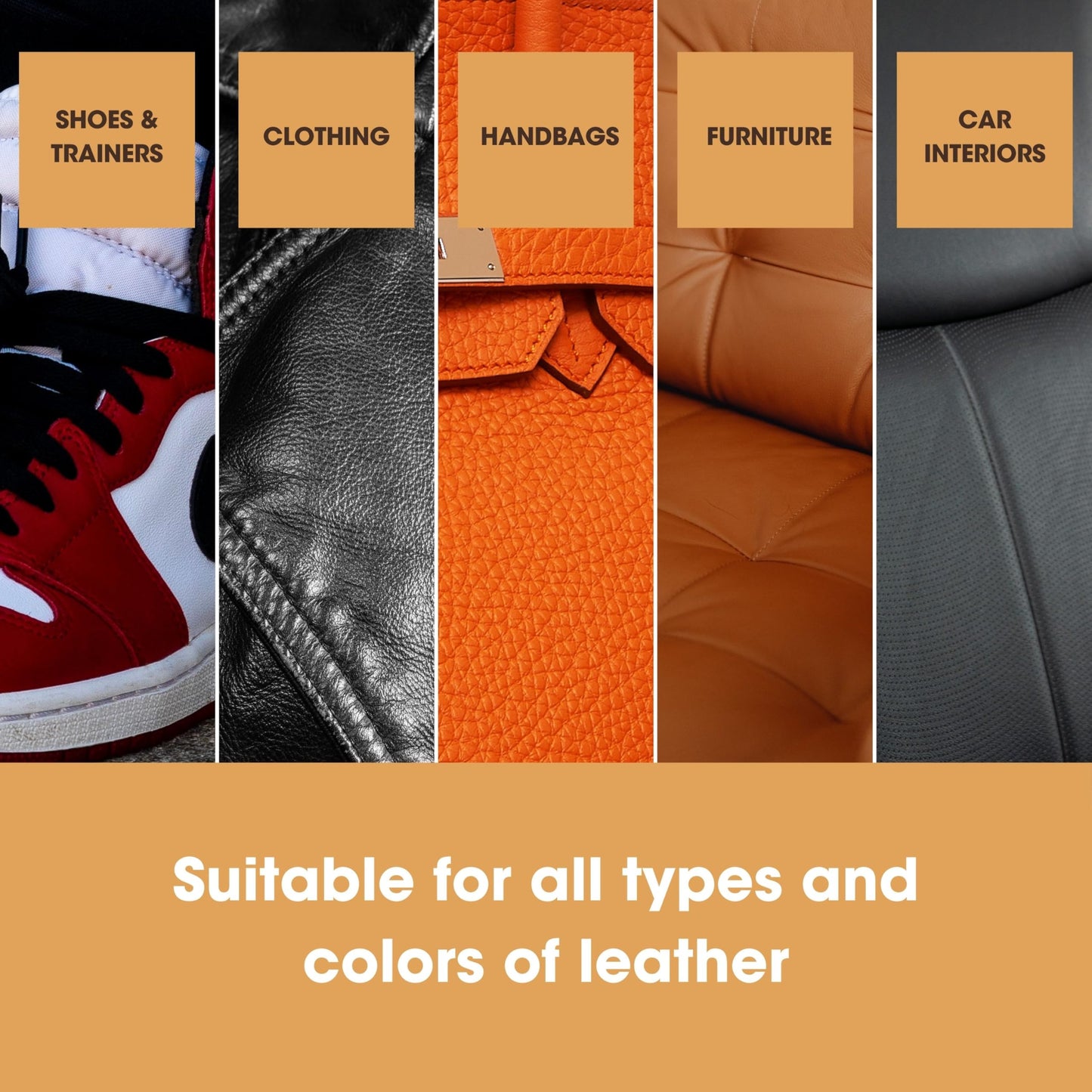 Furniture Clinic Leather Repair Paint | 2-in-1 Seal and Color | Use on Scratches, Tears, and Holes in Car Seats, Furniture | Quick and Easy Leather Repair Kit for Furniture (Light Grey, 500ml / 17oz)