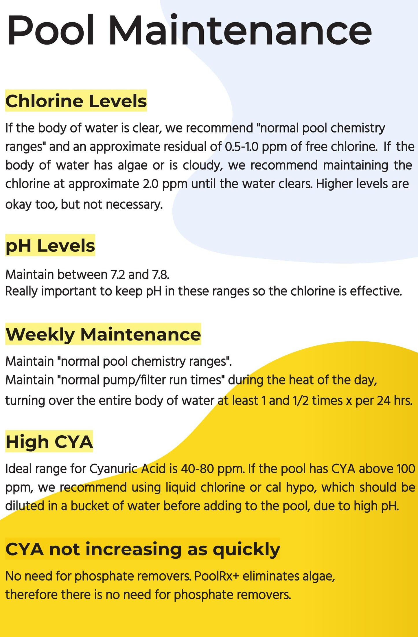 Pool RX 332066 PoolRX+ Booster Black Swimming Pool Algaecide, Single Unit