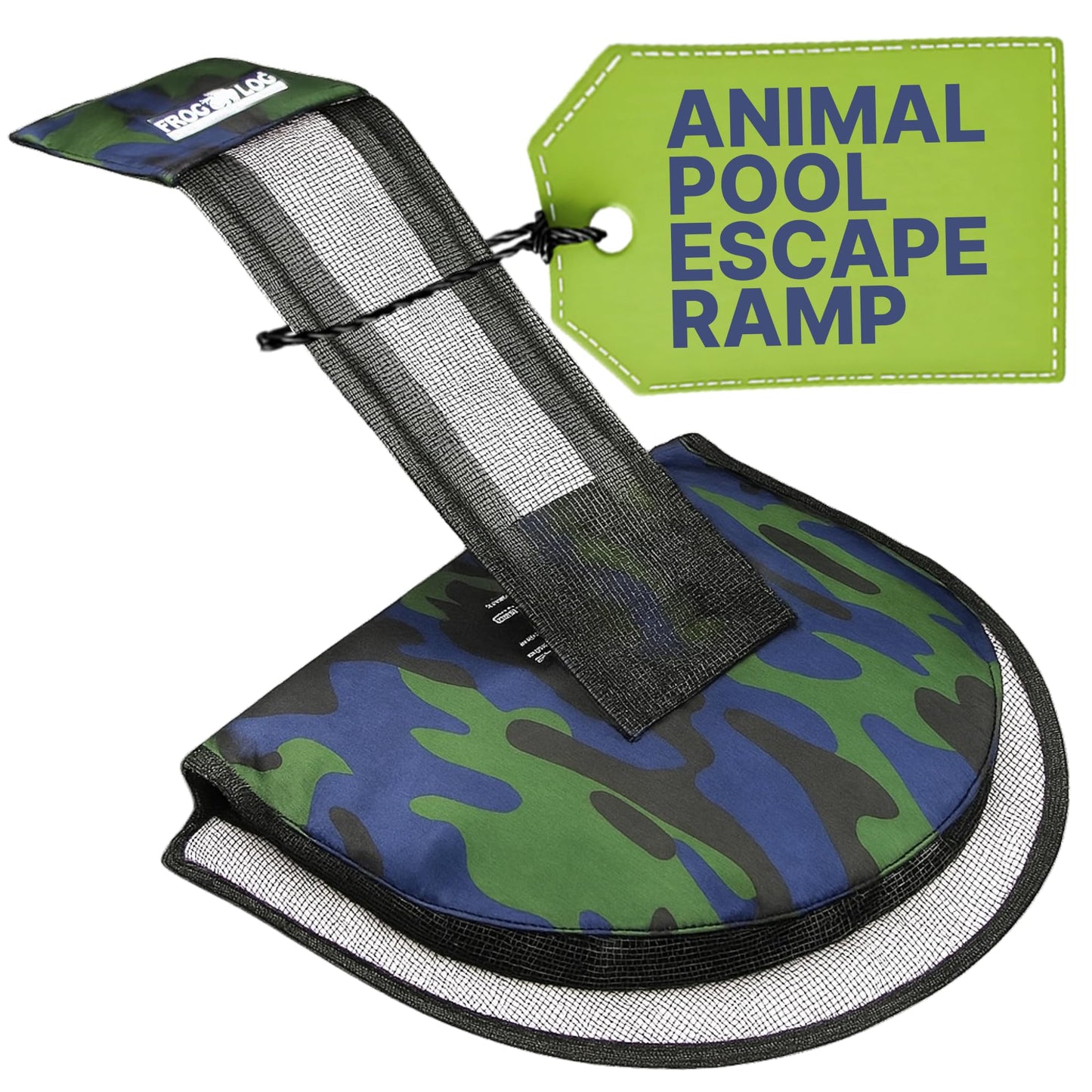 SWIMLINE HYDROTOOLS Frog Log - Small Animal Saving Escape Ramp for Pools & Spas - Heavy Duty Material Pool Critter Escape Ramp - Reduces Maintenance - Camo
