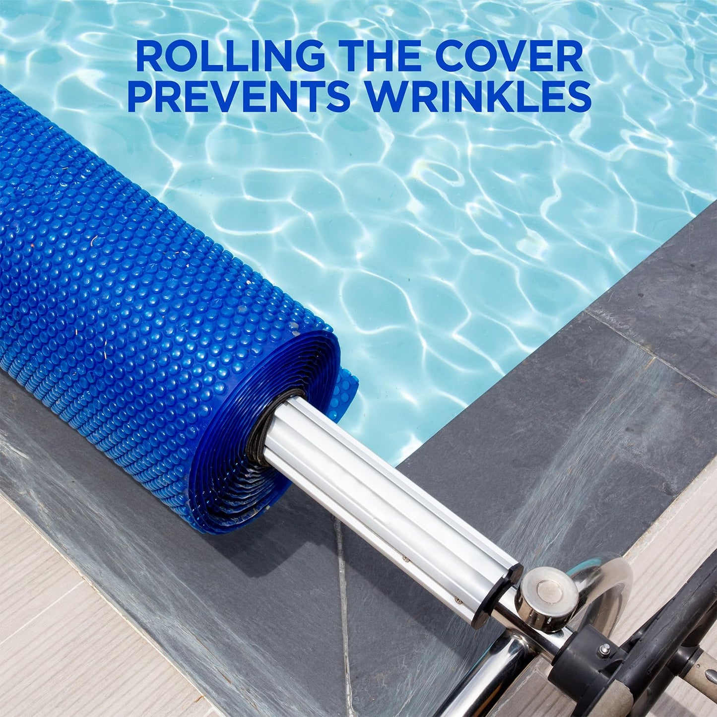 20' x 40' Rectangle Solar Cover for Inground and Above Ground Pools, 12 Mil - Premium Heavy Duty Solar Blanket for Above Ground Pool, Blue - Made in USA