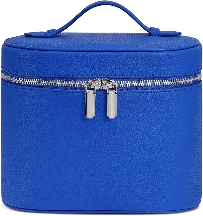 honitty Makeup Bag, Travel Make up Case with Compartments and Handle, Portable Cosmetic Organizer Bags,Toiletry Bag for Women
