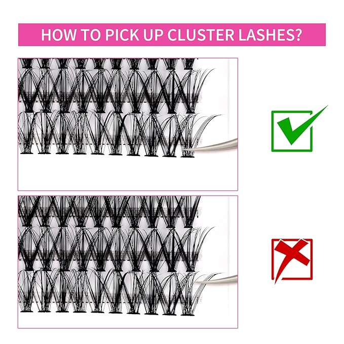 Individual Lashes Big Tray D Curl Lash Clusters 10D 20D 30D 40D Individual Lash Extensions Cluster Lashes Lash Extension Supplies Eyelash Clusters (30D-0.07D, 15-20mm)