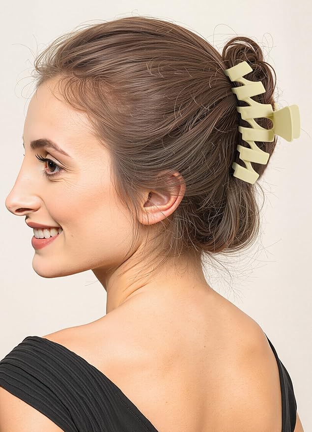 8PCS Hair Clips for Women, Flower Claw Clips for Thick Hair, Non-Slip Hair Accessories with Multi-Styles, Neutral Colors Hair Claw Clips and Variety Pack, Ideal for Girls