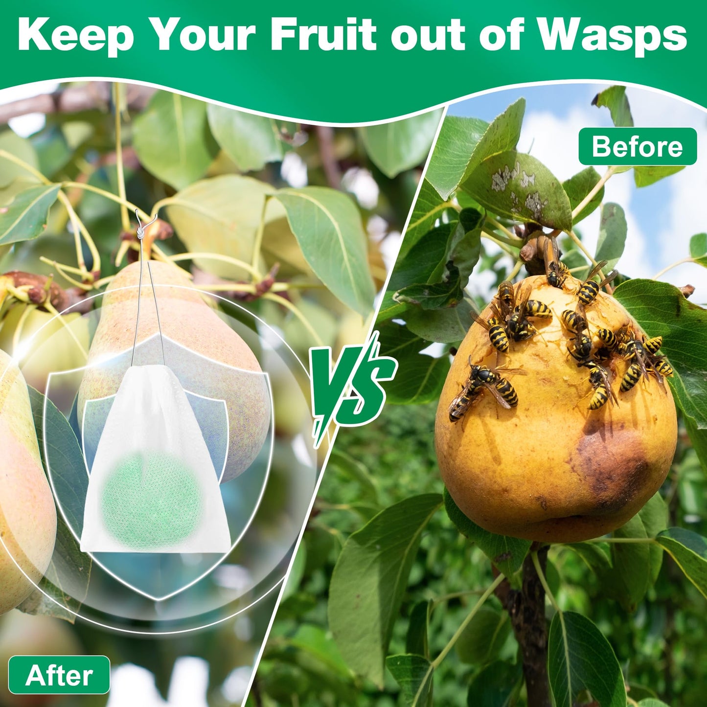 36 Pack Wasp and Bee Repellent Outdoor, Natural Peppermint Oil Carpenter Bee Repellent for Yellow Jackets, Hornets, Mud Wasps Deterrent for Indoor Outdoor Patio Garden Porch, Pet and Human Safe