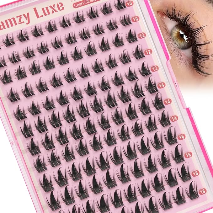 Manga Lash Clusters Wispy 10-16MM Spiky Eyelash Clusters CC Curly Natural Cluster Eyelash Extensions DIY Versatile Anime Eye Lashes Clusters Extension