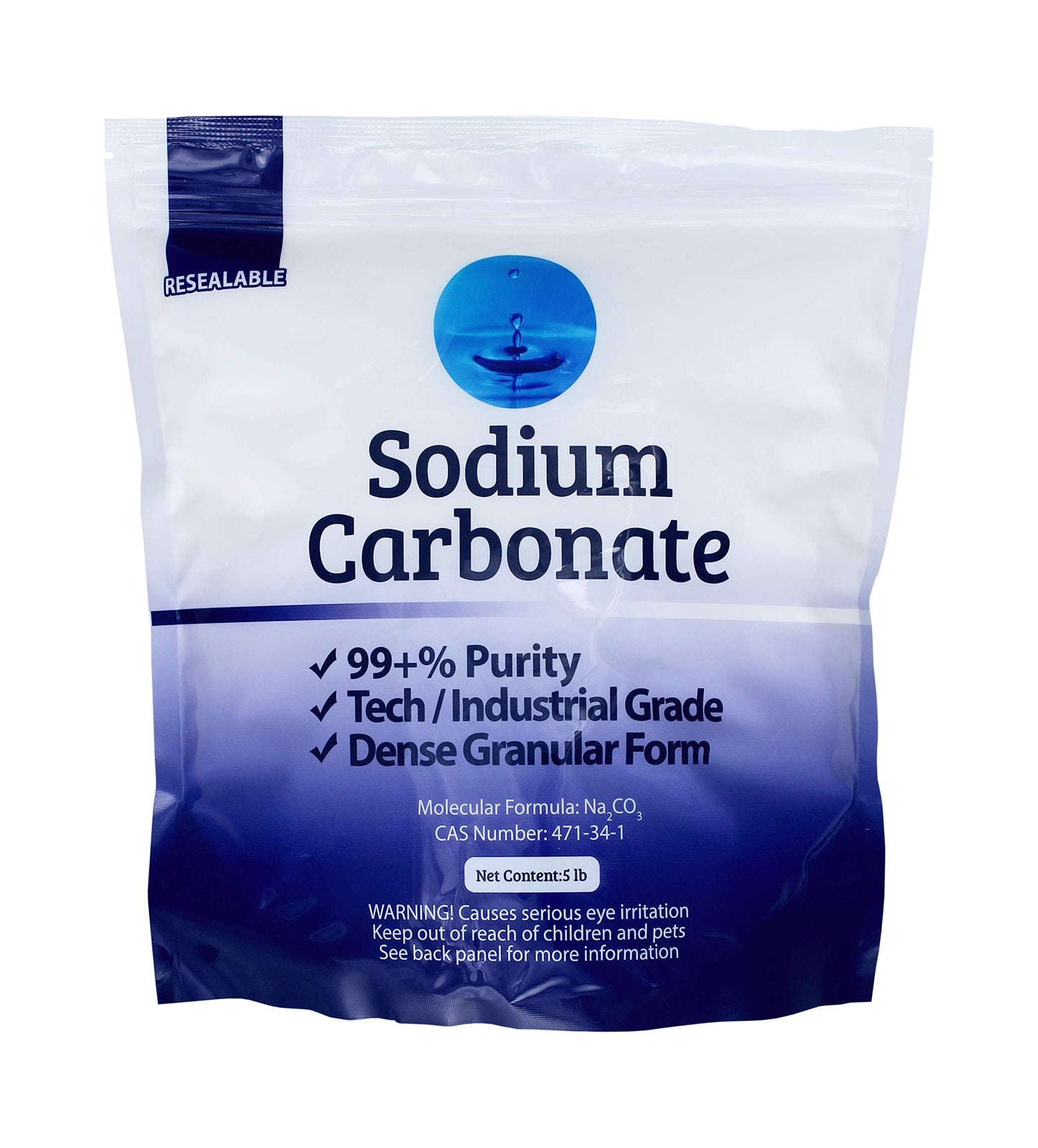 Duda Energy 10 lb Pure Sodium Carbonate Dense Soda Ash Na2CO3 pH Adjust Chemical Spa Pool Cleaning Dishwasher