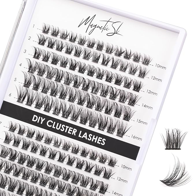 Lash Clusters 144 Pcs Individual Lashes Clusters Eyelash Extensions False Eyelashes DIY Lash Extension Reusable False Eyelashes Natural Look Mix 10-16mm-DM06