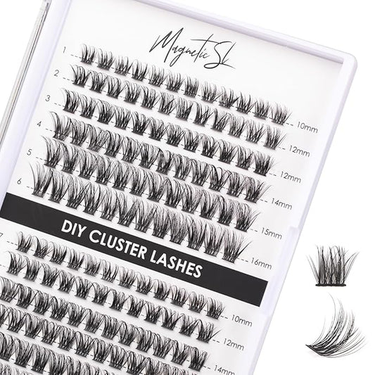 Lash Clusters 144 Pcs Individual Lashes Clusters Eyelash Extensions False Eyelashes DIY Lash Extension Reusable False Eyelashes Natural Look Mix 10-16mm-DM06