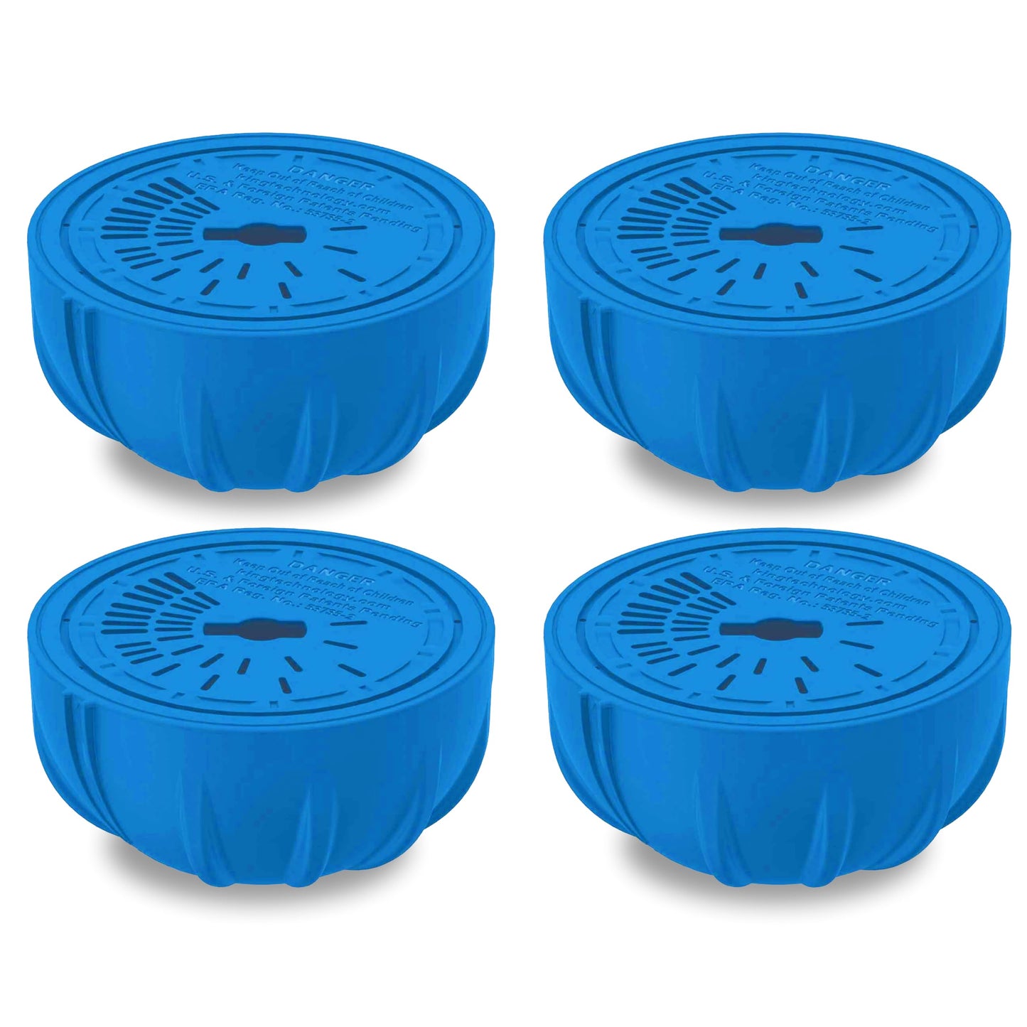 FROG Replacement Chlorine Cartridges for use with Flippin’ FROG Floating Sanitizer System - Prefilled Cartridges Support Easy Pool Maintenance and Cleaner & Clearer Water - 4 Pack