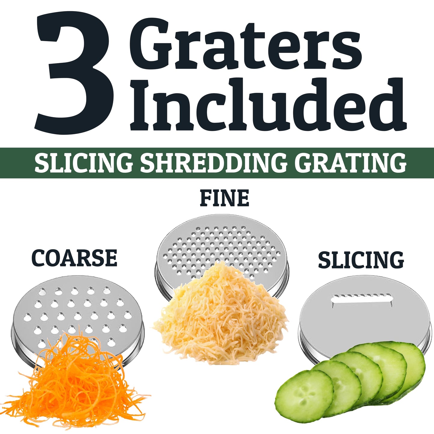 Priority Chef Stainless Steel Mixing Bowls with Lids Set, 3 Grater Attachments, Airtight Lids, Non-Slip Silicone Base Mixing Bowl Set, Large Prep Metal Mixing Bowls for Kitchen, Green