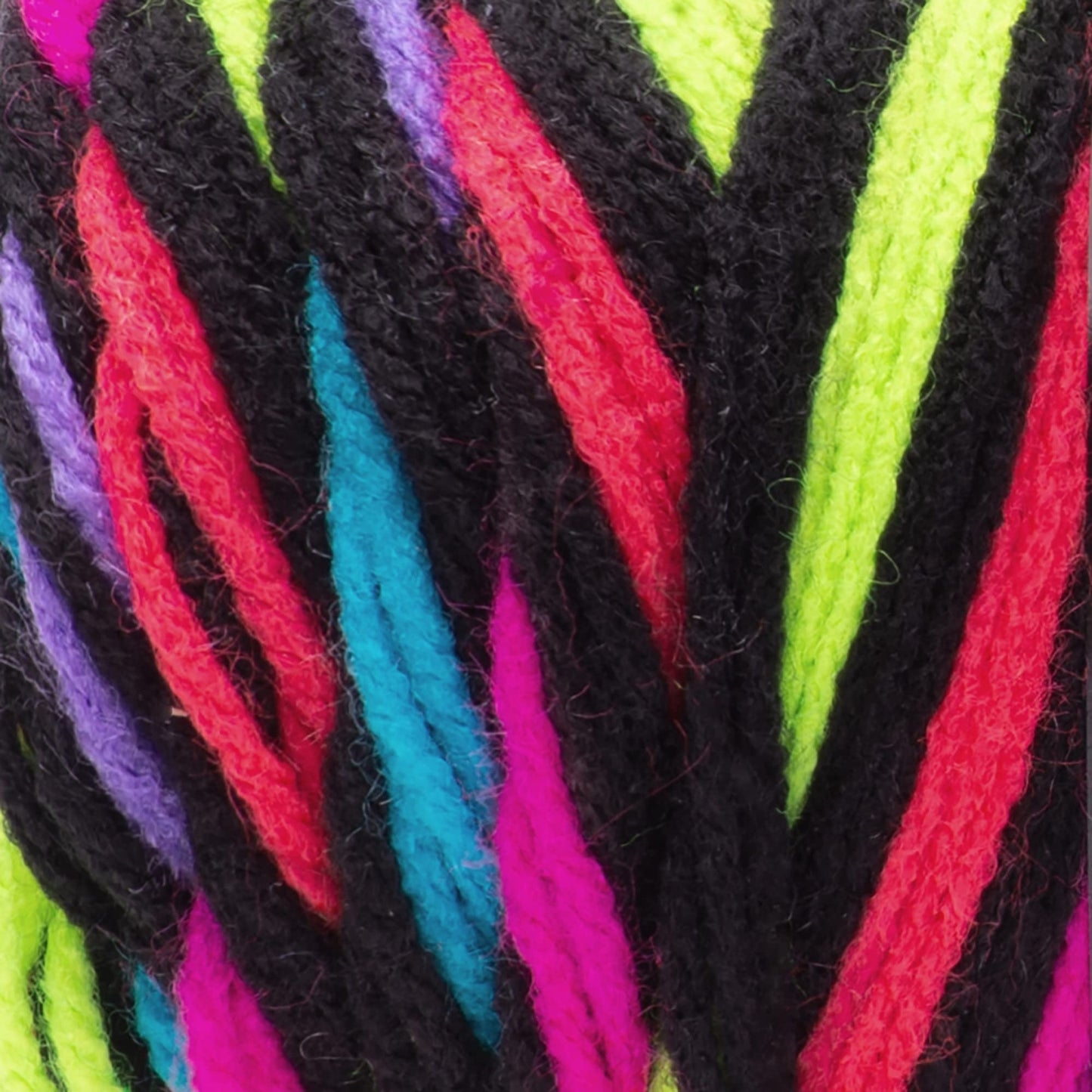 Red Heart Super Saver Jumbo Neon Stripe Yarn - 2 Pack of 283g/14oz - Acrylic - 4 Medium (Worsted) - 482 Yards - Knitting/Crochet