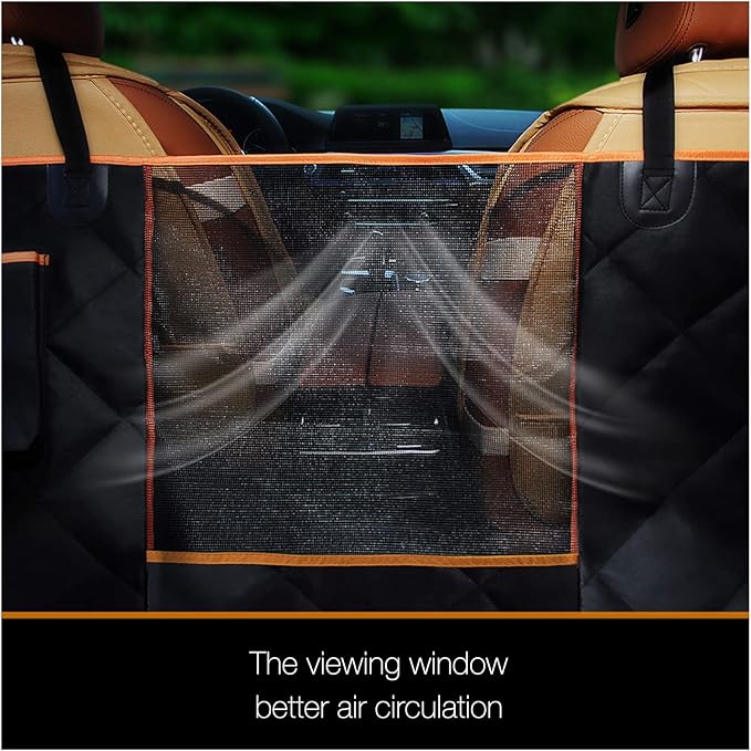 iBuddy Dog Car Seat Cover for Back Seat Waterproof Dog Car Hammock Protects Your Vehicle from Scratches, Hair, and Dirt Easy to Install & Clean Oxford Machine Washable Universal Fit Pet Seat Cover