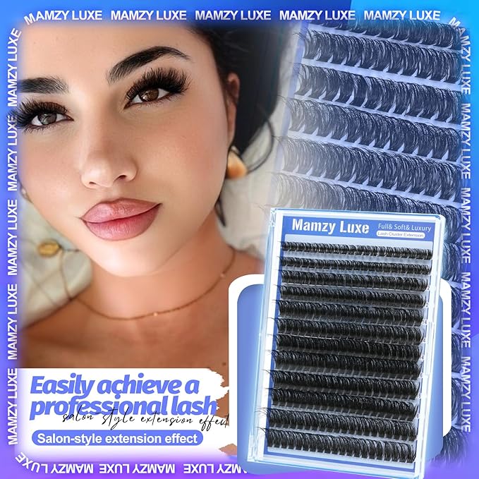 Lash Clusters Wispy 80D Eyelash Clusters 10-18mm Fluff Cluster Eyelash Extensions D Curl No Plastic Feel Individual Lashes Extension 240 Pcs Versatile False Eyelashes Clusters
