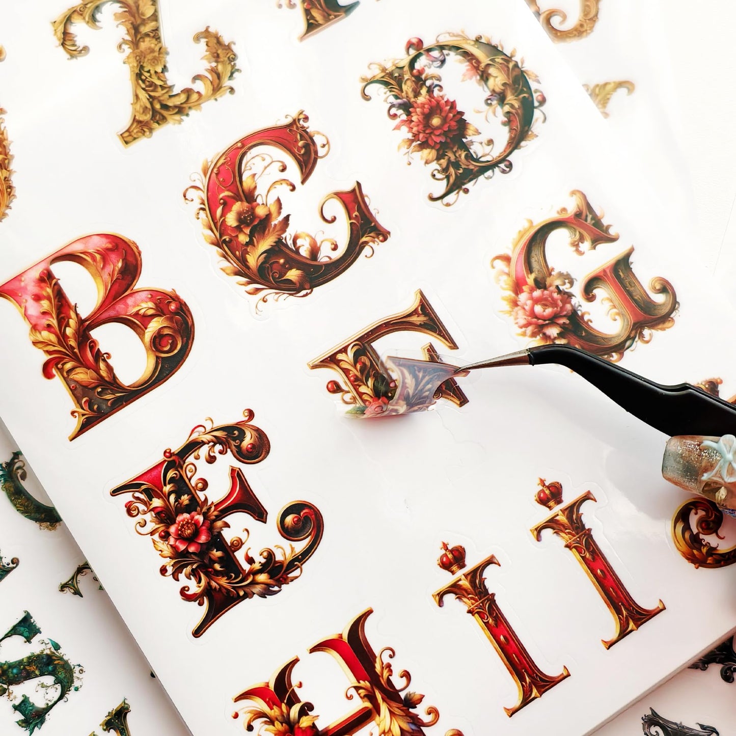 50 Sheets Alphabet & Number Letter Stickers for Scrapbooking, Journaling & DIY Crafts, Vinyl Adhesive Sticker Letters for Scrapbook Supplies, Journals, Planners & Decorative Projects