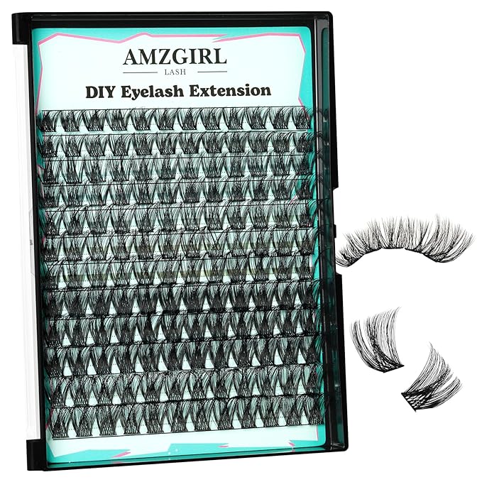 Lash Clusters 144pcs Cluster Eyelash Extensions D Curl Eyelash Clusters False Eyelashes Soft Comfortable Individual Lashes DIY Lash Extensions with Thin Band (Dusk, D-10-18mm)