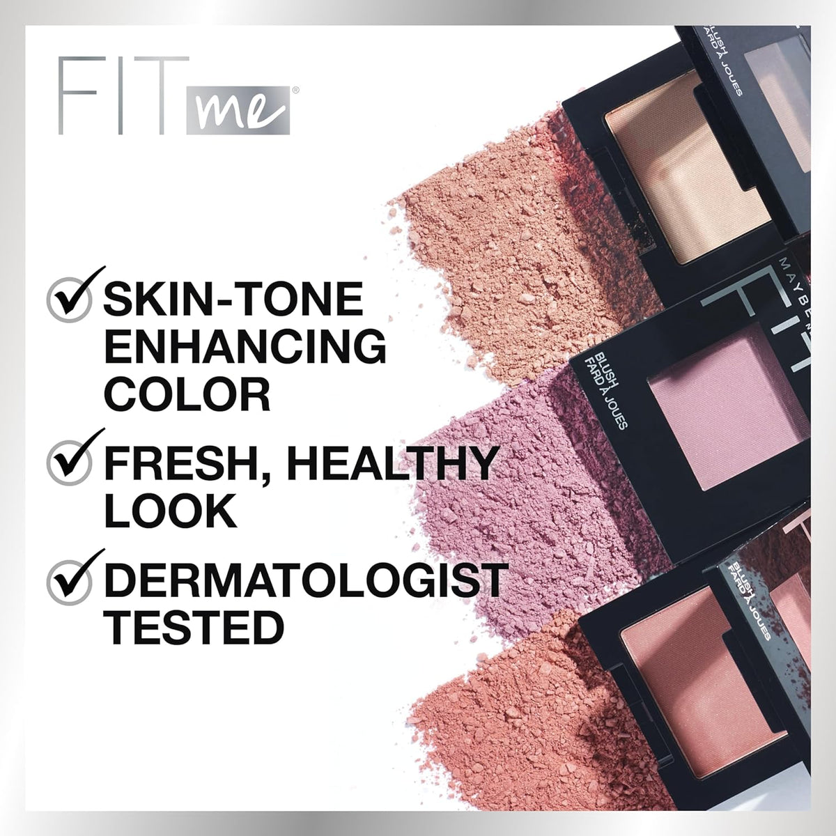 Maybelline Fit Me Blush, Lightweight, Smooth, Blendable, Long-lasting All-Day Face Enhancing Makeup Color, Coral, 1 Count