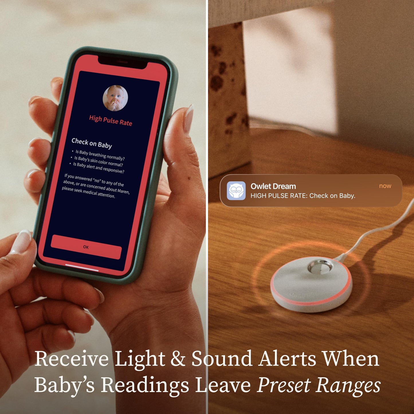 Owlet Dream Sock - Smart Baby Monitor View Heart Rate and Average Oxygen O2 as Sleep Quality Indicators. Wakings, Movement, and Sleep State. Digital Sleep Coach and Sleep Assist Prompts - Mint