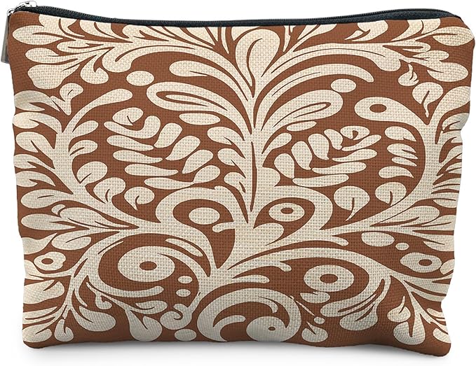 Mexican Gifts for Women, Mexican Mom Gifts, Mexican Cosmetic Bag for Women, Vintage Mexican Talavera Art Makeup Bag, Retro Floral Makeup Pouch