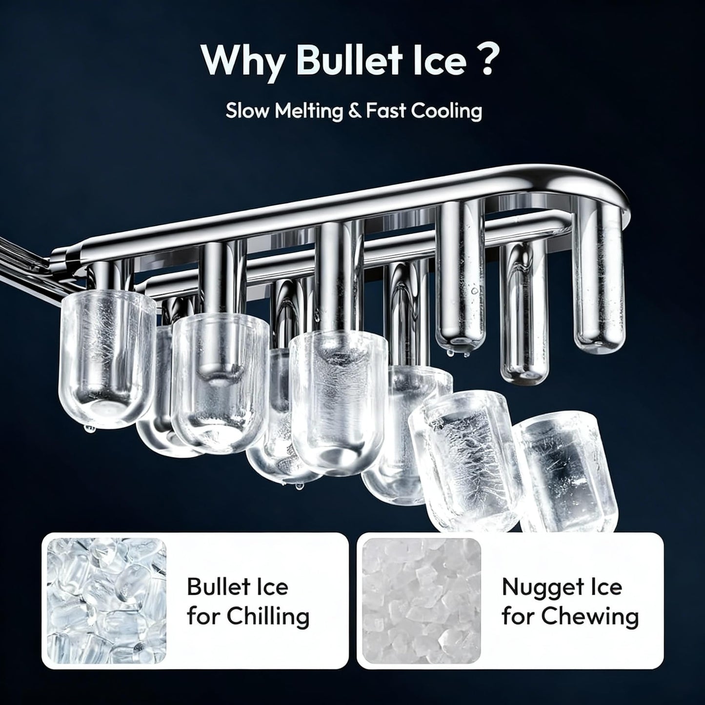 Small Portable Countertop Ice Maker, 26lbs/24H Ice Machine with Self-Cleaning, 6-8 Mins Fast Ice Making,Quiet Operation, Compact Ice Maker with Handle for Home Kitchen Camping RV (Black, 26lbs)