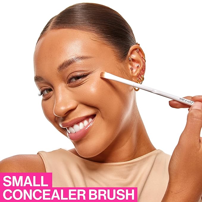 wet n wild Eyeshadow Brush, Precision Blending Application, Soft Synthetic Fibers, Ergonomic Handle for Comfortable Control