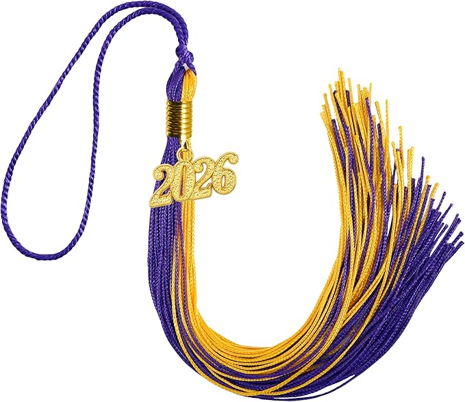 GraduationMall Single&Multiple Color Graduation Tassel with 2026 Year Charm 9"
