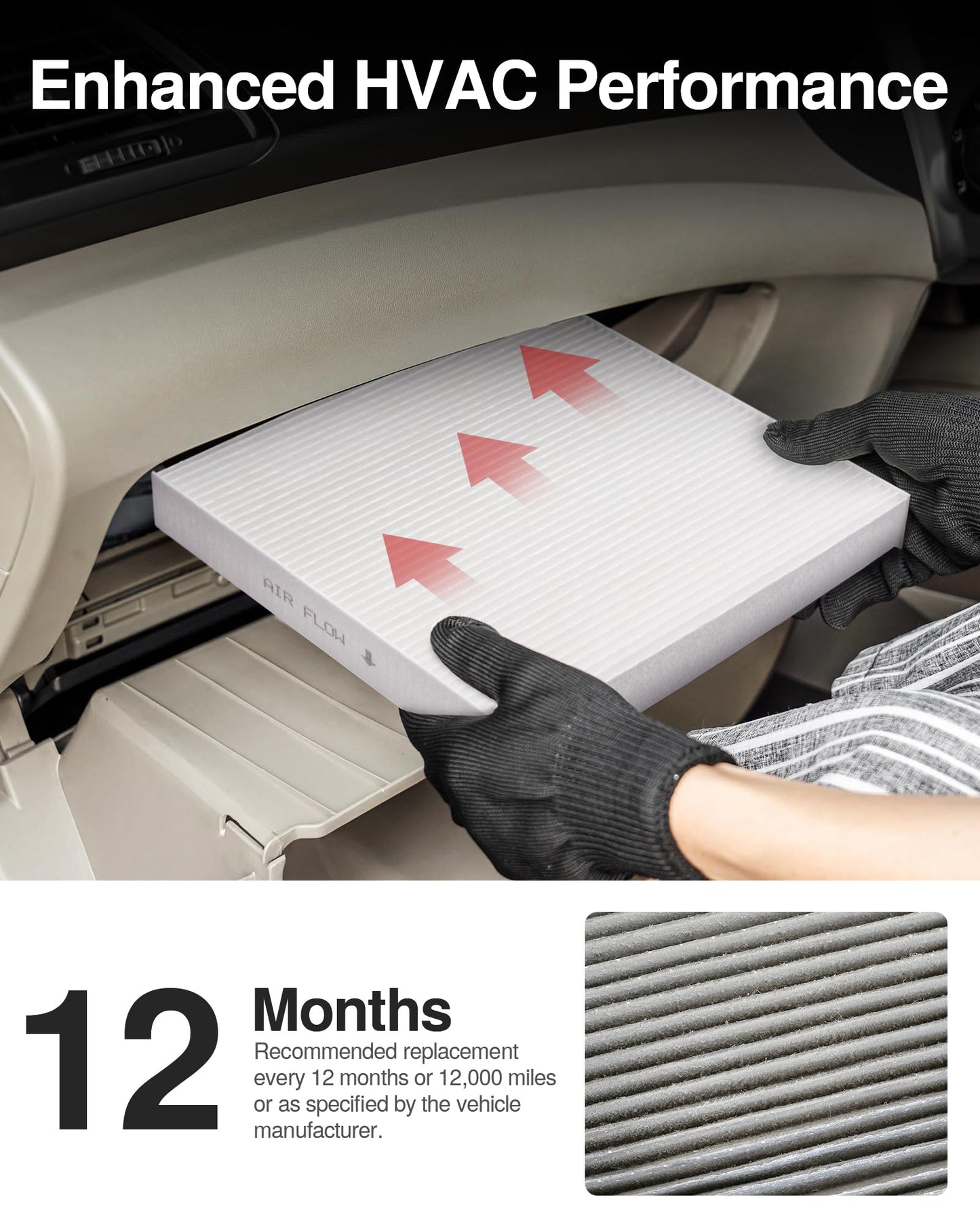 Puroma Cabin Air Filter Replacement for CP182, CF11182, Honda Civic, Clarity, CR-V, CR-Z, HR-V, Fit, Insight, Odyssey, Acura MDX, RDX, TLX, INTEGRA