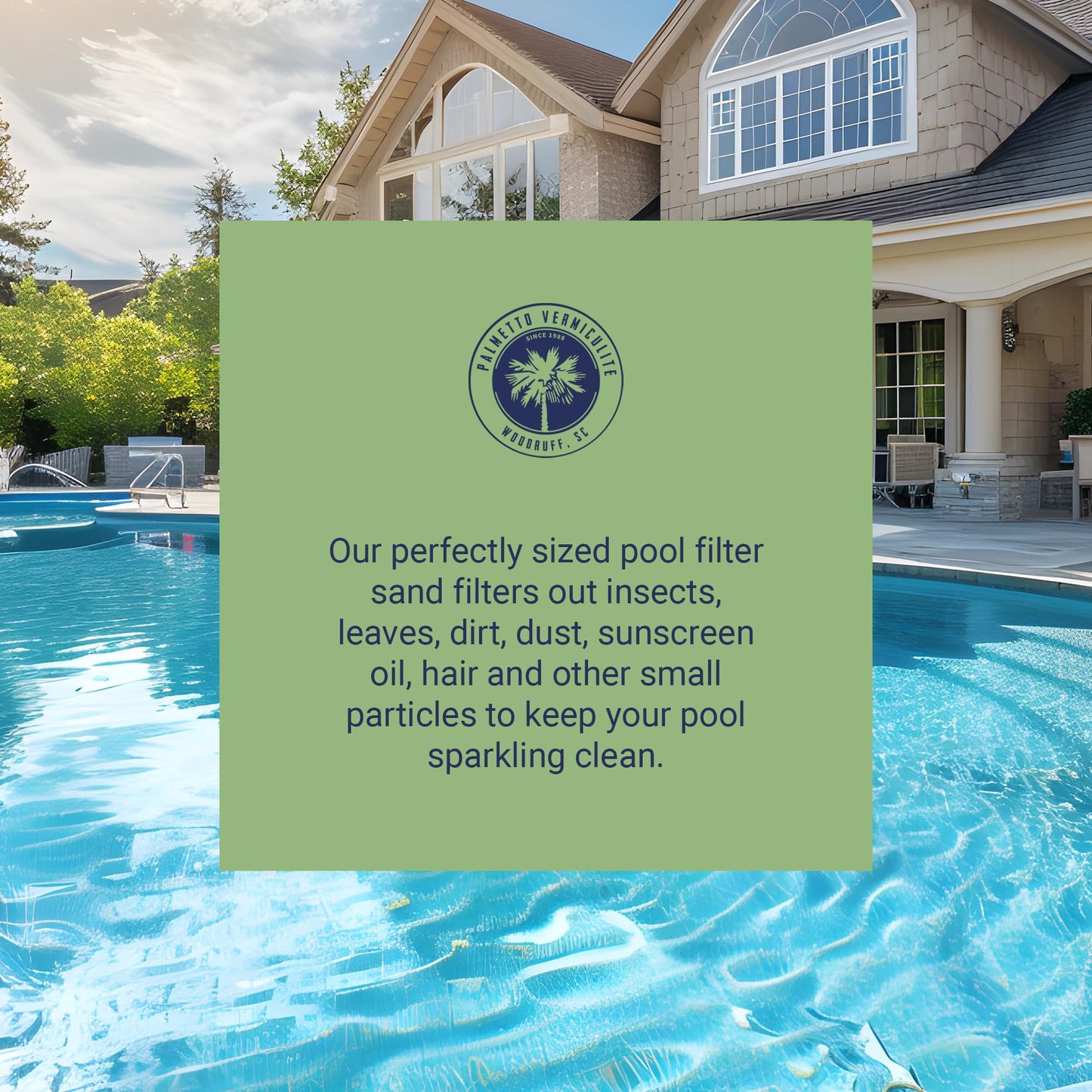 Palmetto 3 Pack Pool Filter Sand, Clean and Clear Water, Natural Sand for Residential and Commercial Pool Sand Filter Pumps, 50 Pound