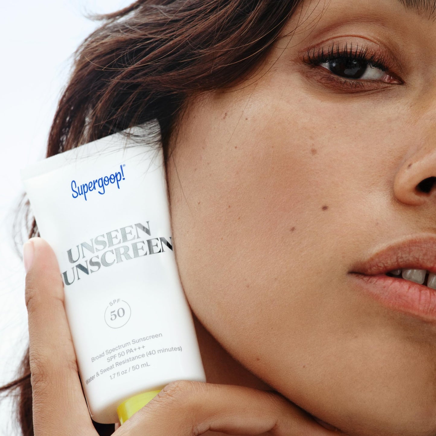 Supergoop! Unseen Sunscreen - SPF 50 - Clear & Invisible Face Sunscreen + Broad Spectrum + Makeup-Gripping Primer - Weightless, Scentless, Oil Free - For All Skin Types & Tones - 2.5 fl oz
