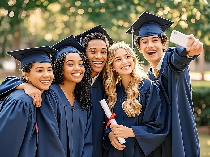 GradPlaza Matte Graduation Cap 2025 and 2026 Tassel Adult Graduation hat for High School College