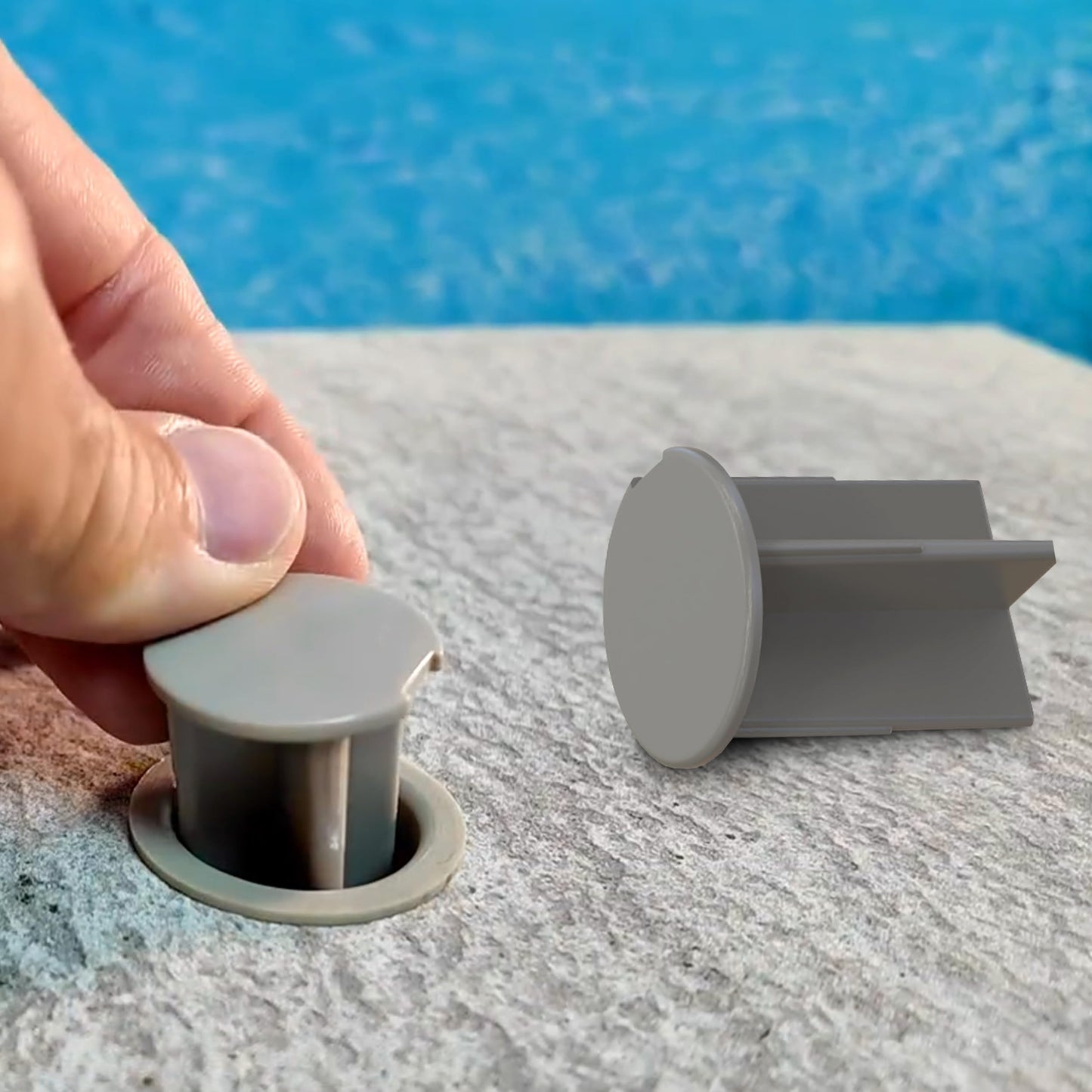 Pool Fence Caps – Putty 25 Pack of 1-Inch Pool Fence Hole Caps – Used for Covering Deck Sleeves in Safety Fencing – Protects Pool Areas When Fence is Removed – Compatible with Most Systems