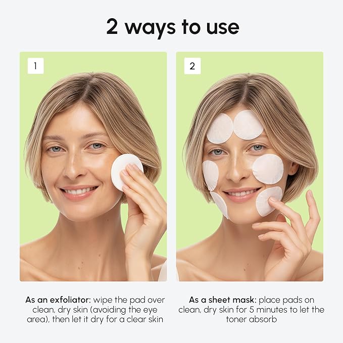 MAREE Blemish Acne Clearing Polishes - Daily Facial Radiance Toner Pads - Witch Hazel Pads Acne Face Toning - Acne Skin Care with BHA Salicylic Acid - Blemish Clearing Witch Hazel Device