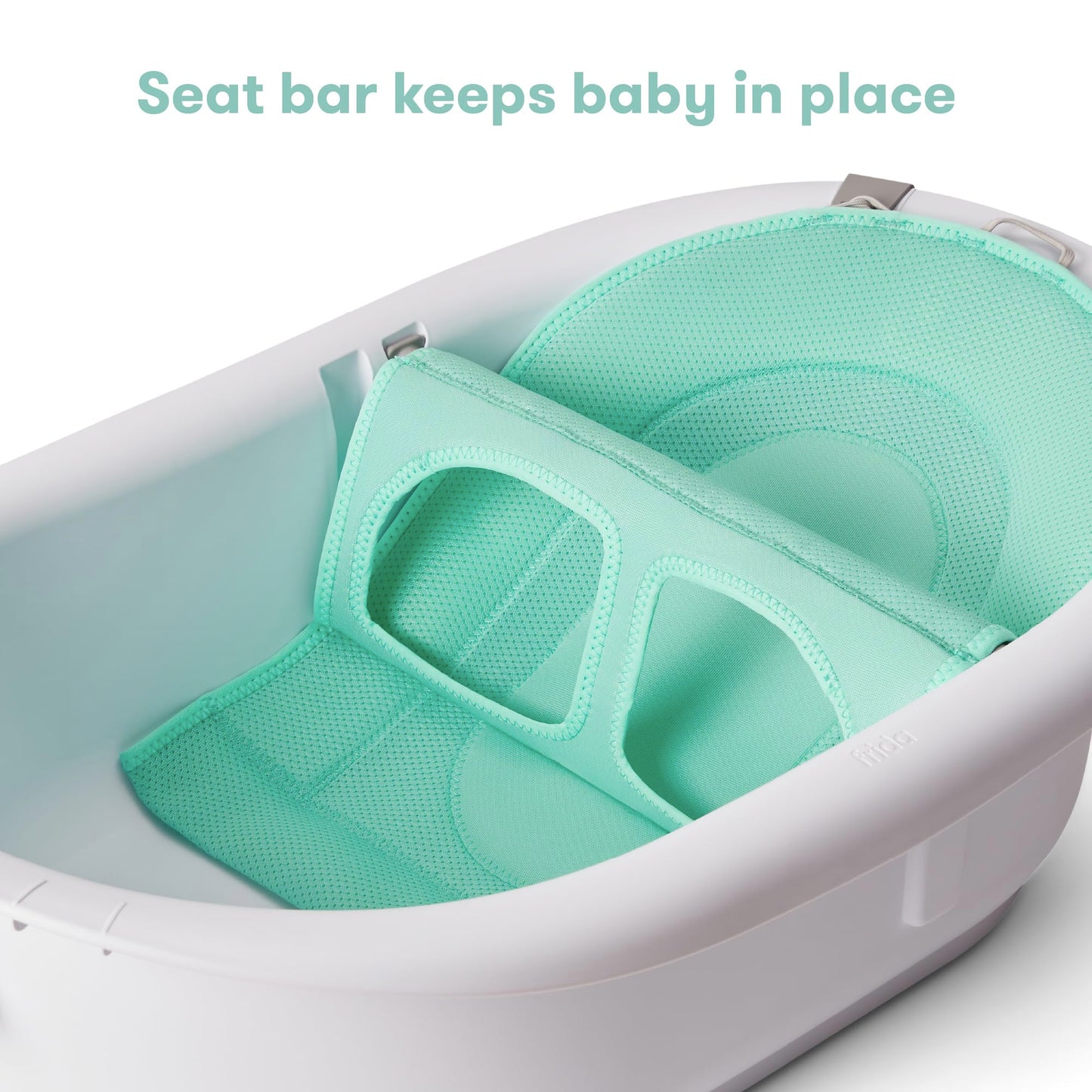 Frida Baby 4-in-1 Grow-with-Me Baby Bathtub, Baby Tub for Newborns to Toddler with Removable Bath Seat & Backrest for Bath Support in Tub