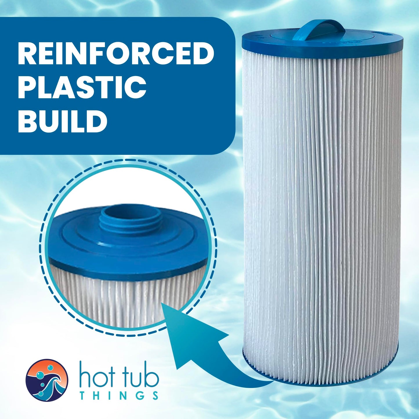 Jacuzzi ProClear 6000-383AJ Hot Tub Replacement Filter Cartridge Fits J-300, J-400, J-500, J-LX (2002+) - Hydro Filter with Twist-Off Cap, OEM Accessories & Replacement Parts, 60 Sq Ft, 1 Pack