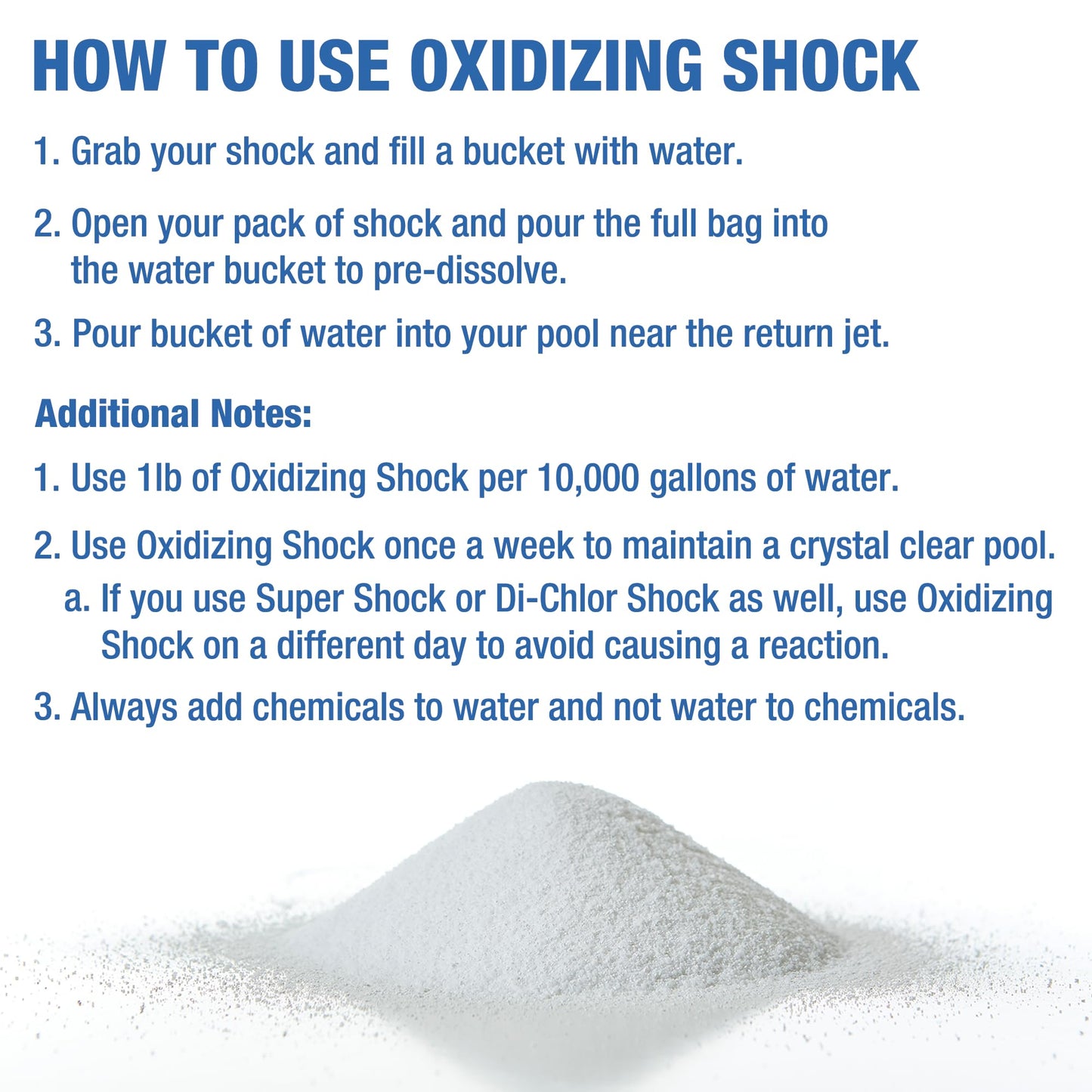 Doheny's Chlorine-Free Oxidizing Shock | Fast-Dissolving | Removes Chloramines & Boosts Free Chlorine | Safe to Swim 15 Minutes After Application | 12 x 1lb Bags (12lb Total)