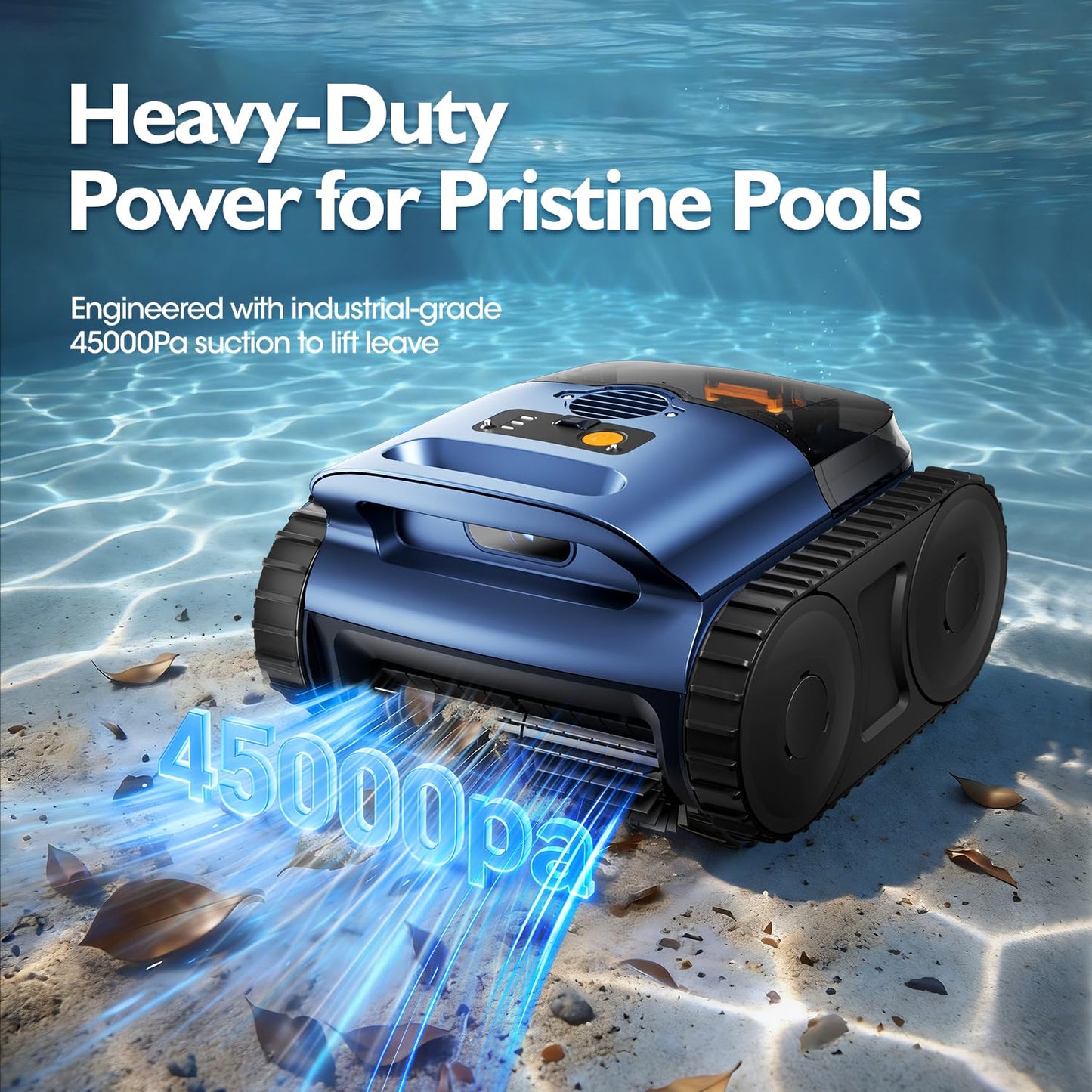 [2026 Release] Automatic Robotic Pool Vacuum for Inground & Above Ground Pools, Wall Climbing Pool Vacuum Cleaner, Cleans Floor, Walls, Waterline, Drain & Skimmer up to 2150 Sq. Ft., 190 Min