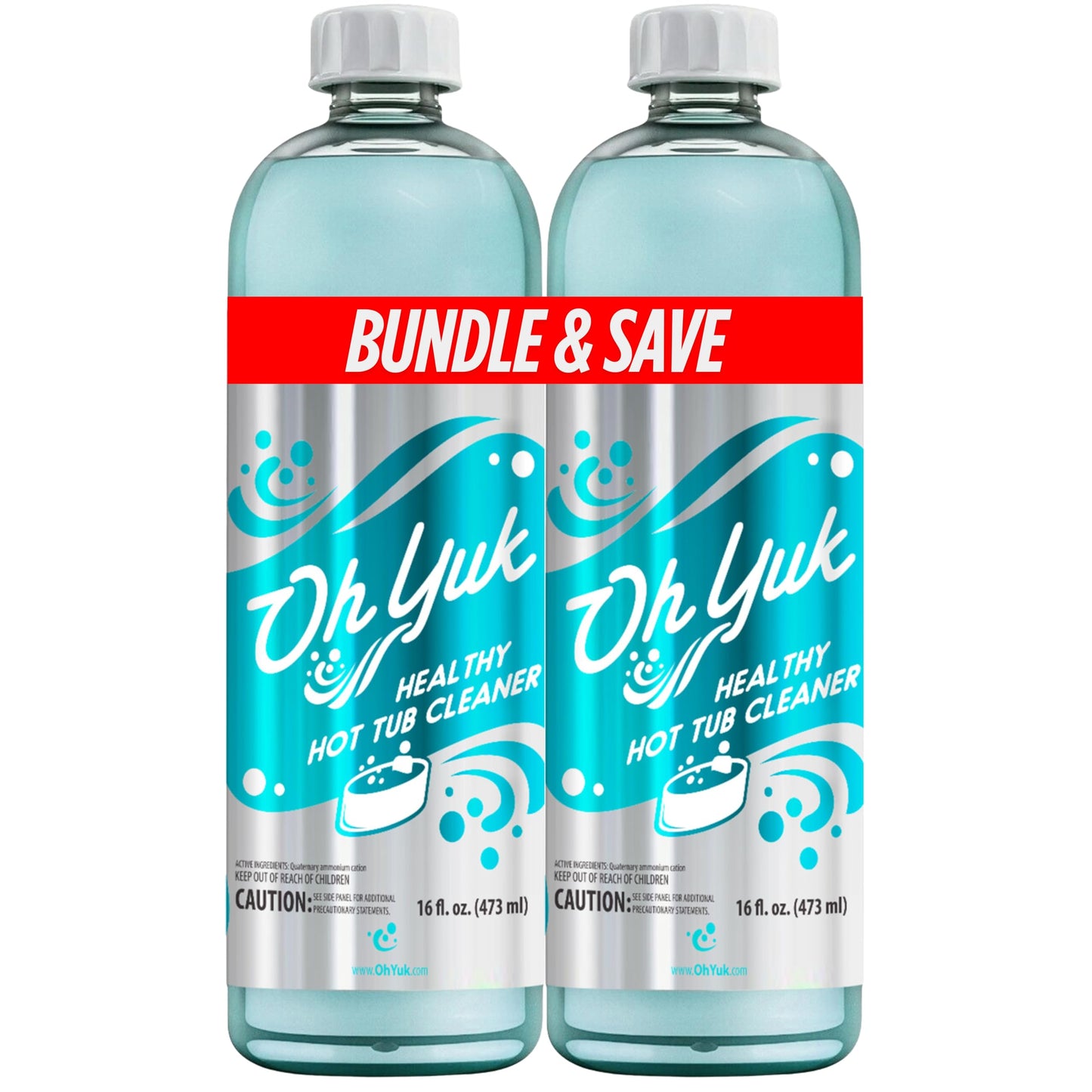 Oh Yuk Hot Tub Cleaner (2 Pack) – Hot Tub Jet Cleaner for Pipes & Jets | Spa Jet Cleaner for Plumbing lins | Deep Clean Spa Pipe Flush Cleaner for Indoor & Outdoor Spas, Swim Spas & Inflatable Tubs