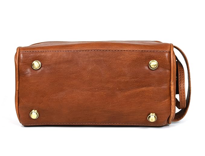 Leather Toiletry Bag for Men | Grooming Travel Kit | With Waterproof Lining | By Aaron Leather Goods