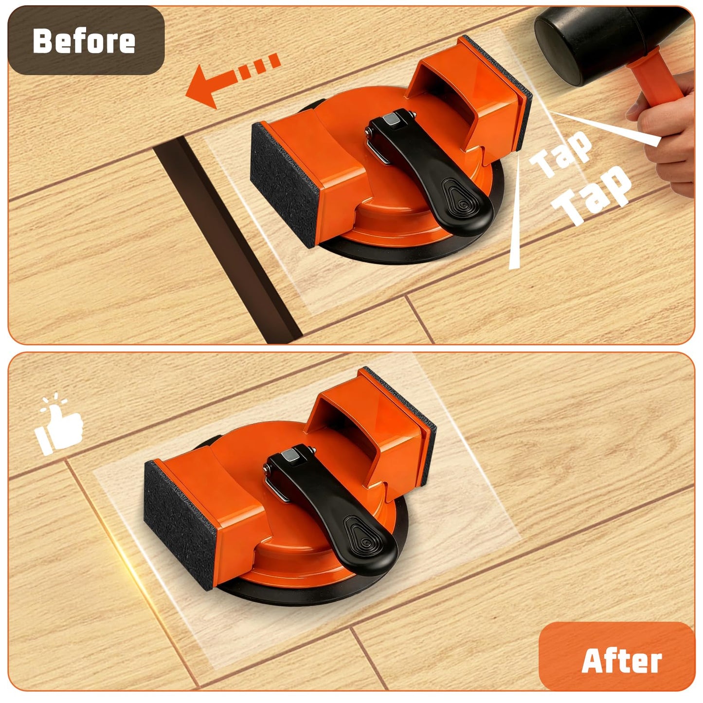 Floor Gap Fixer Tool Heavy Duty for Laminate/Vinyl/Wood/Tile Flooring