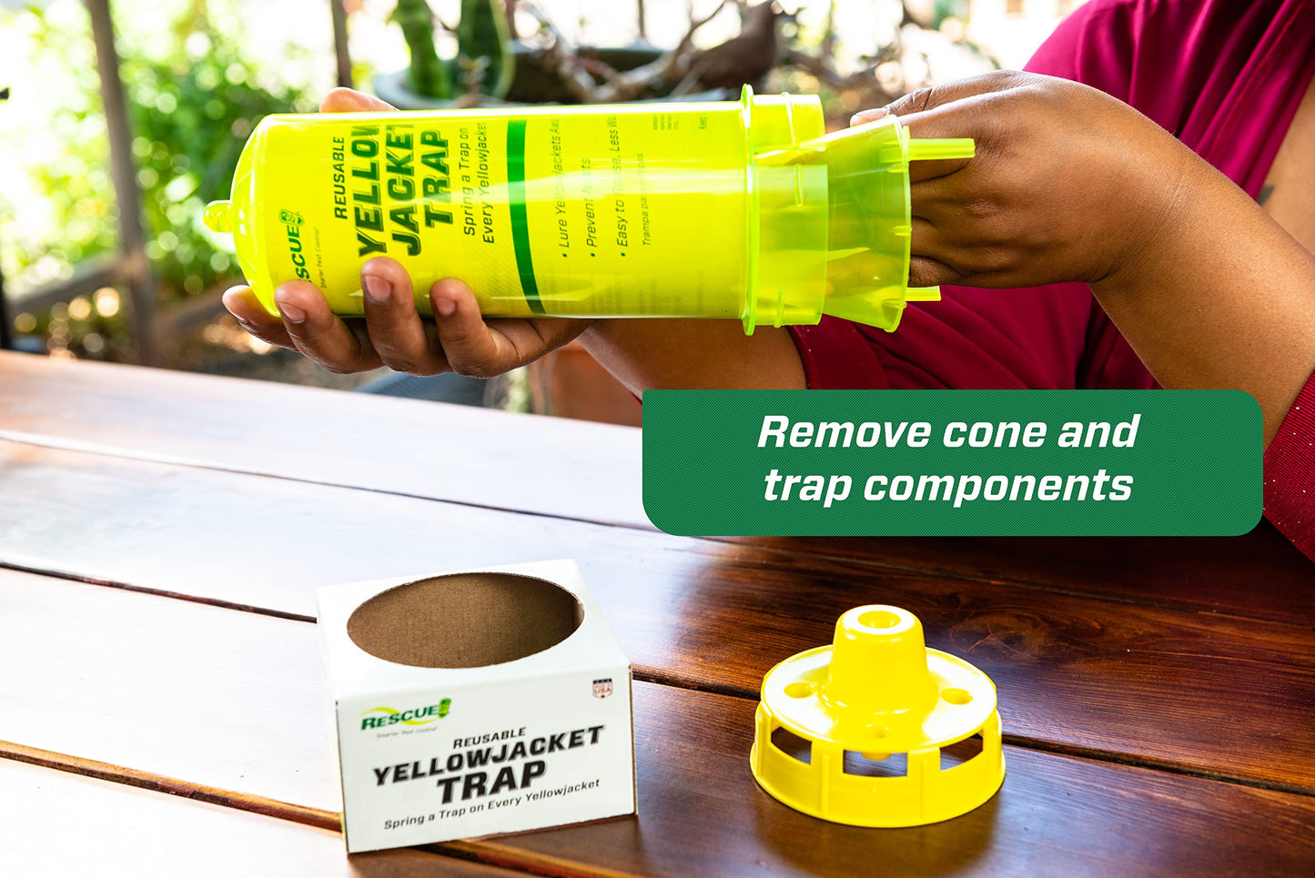 RESCUE! Reusable Yellowjacket Trap – Includes Attractant - 4 Traps