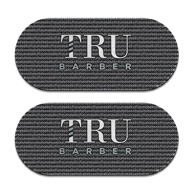 TRU BARBER Hair GrippersÃÂ® for Men and Women 2pcs - Salon and Barber, Hair Clips for Styling, Sectioning, Cutting and Coloring, Nonslip Grips, Hair holder (Black/White)