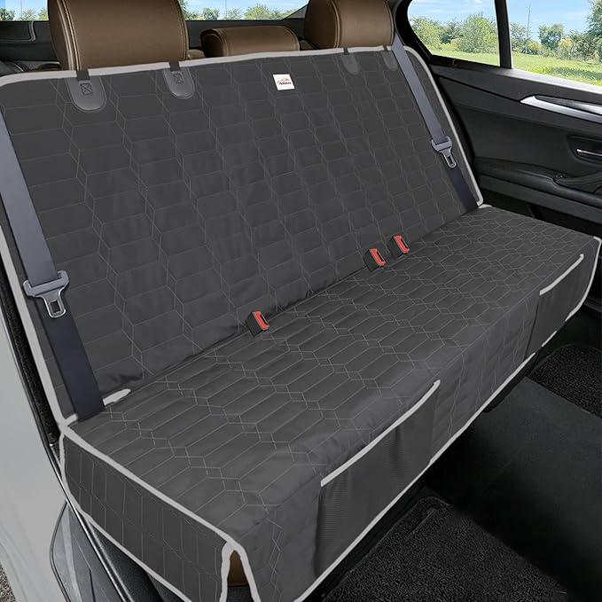 Relidura Bench Seat Cover for SUV Waterproof Seat Covers for Dogs in Car Non-Slip Dog Car Seat Cover for Back Seat Heavy Duty Protector for Suvs Rear Seat Covers for SUVs