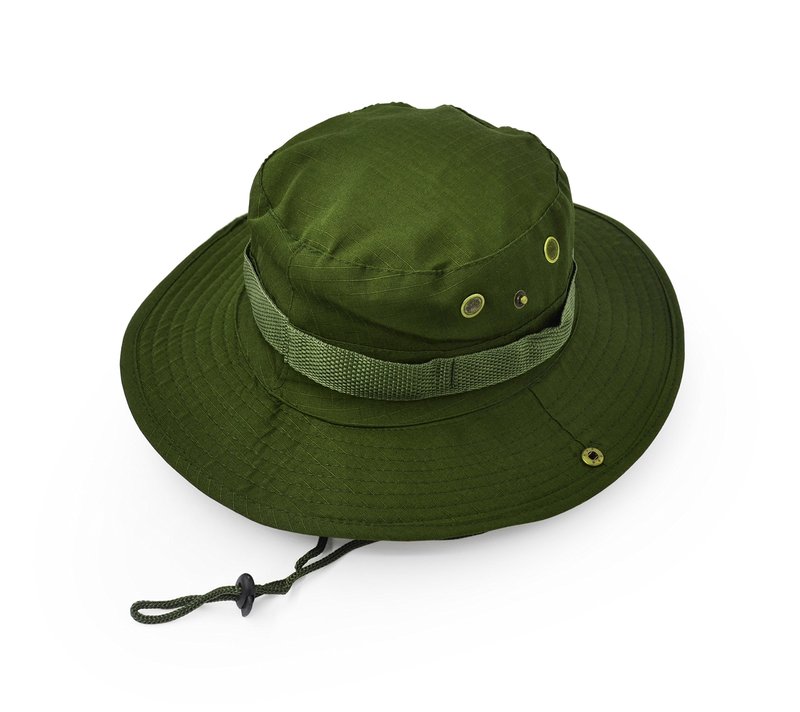 Outdoor Wide Brim Sun Protect Hat, Classic US Combat Army Style Bush Jungle Sun Cap for Fishing Hunting Camping Army Green 5