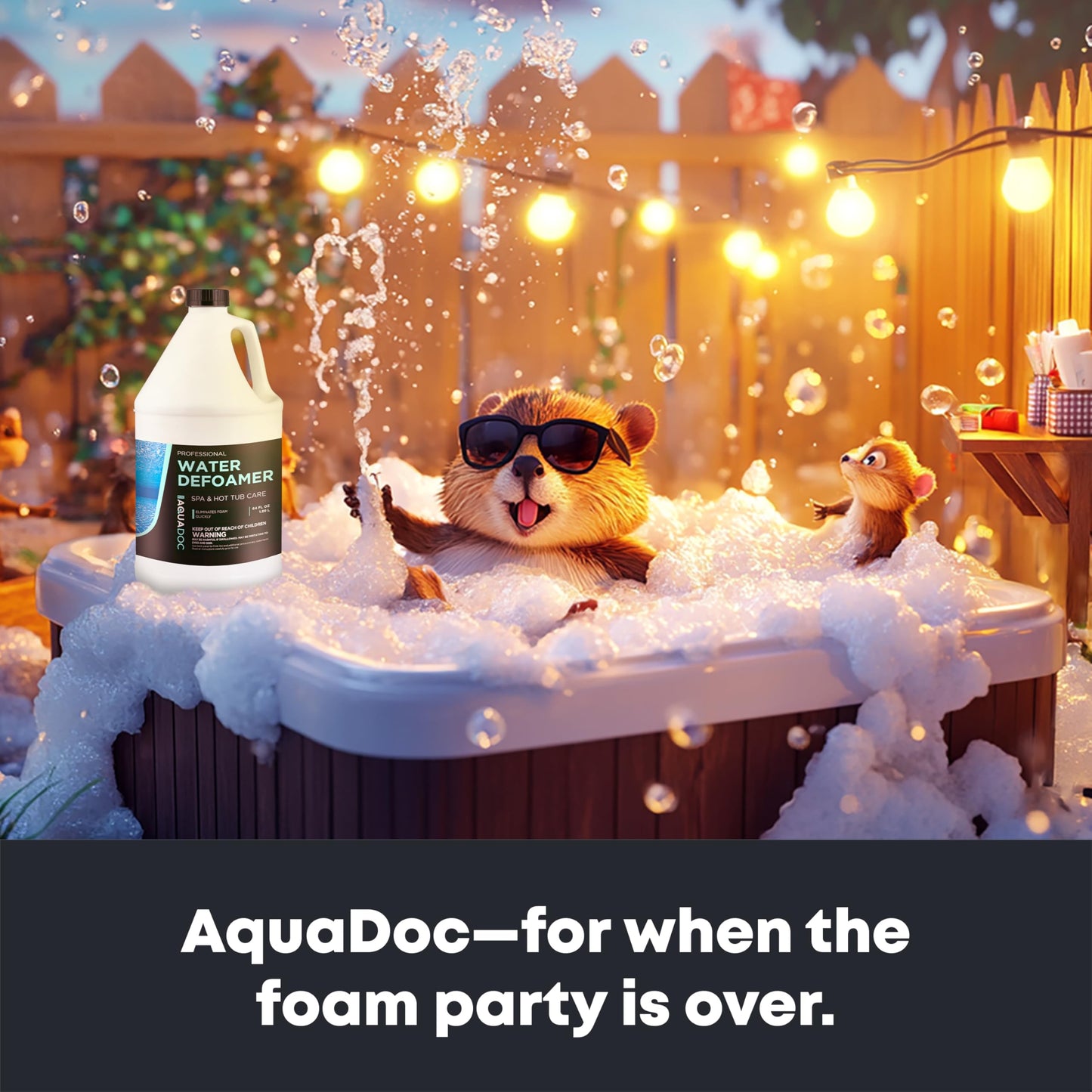 AquaDoc Hot Tub Defoamer - Spa Defoamer for Hot Tubs - 64oz - Spa Anti Foam to Keep Foam Down - Made in USA