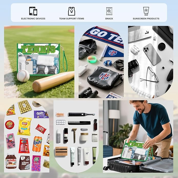 Baseball Gift Bags Baseballs Treat Bags Team Gifts Clear Chenille Letter Zipper Pouch Accessories Stuff Sport Portable