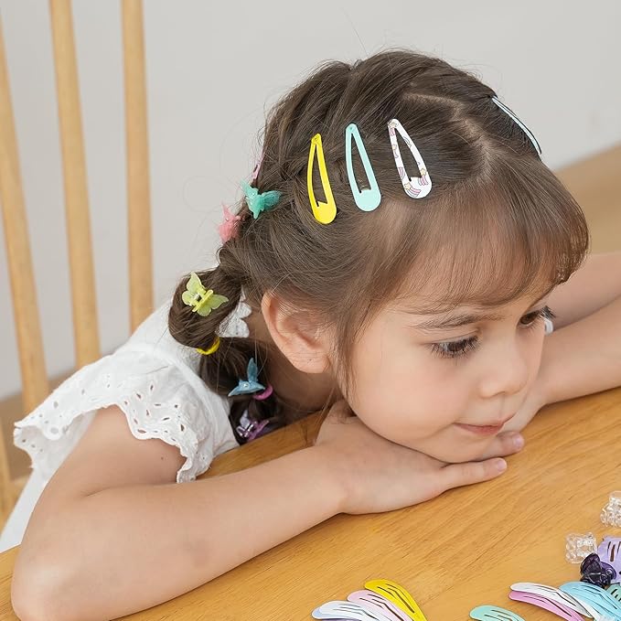 Colorful Snap Hair Clips Hair Barrettes for Girls,Clips Candy Color Hair Accessories for Kids Teens, Toddlers,Women (Color=Multicolor | Pack=120-Pack)